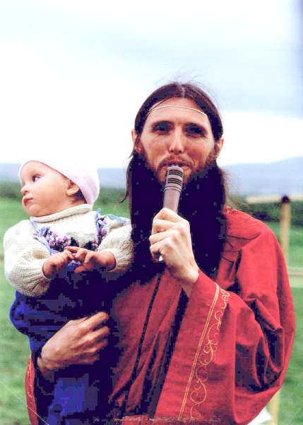 Vissarion mit seinem Sohn